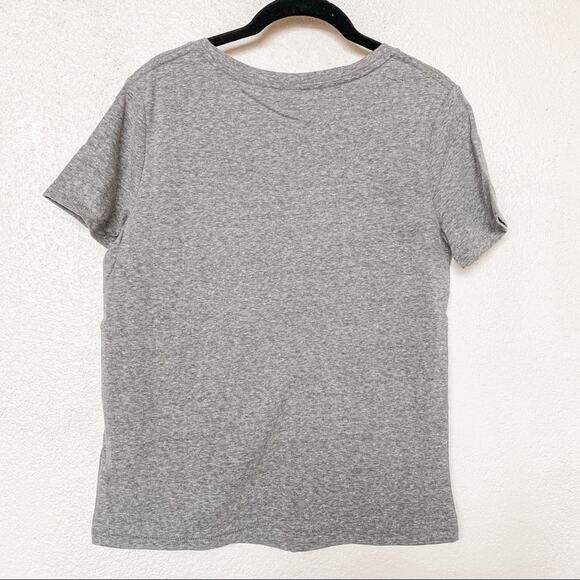 Nordstrom bp. V-Neck Short Sleeve Tee Grey Size Large - Picture 8 of 9